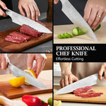 Cuchillo de chef de 8", con afilador y protector de dedos, Bulofe.