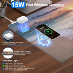 Mouse Pad con Carga Inalámbrica Beach Sunset