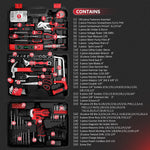 Juego de herramientas Kingtool, 276 pcs con taladro eléctrico inalámbrico.