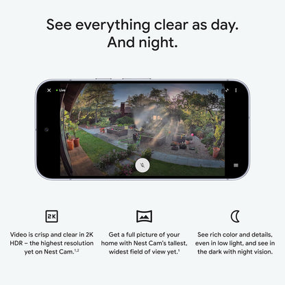 Cámara de seguridad Google Nest Outdoor  2ª gen 2 PZA