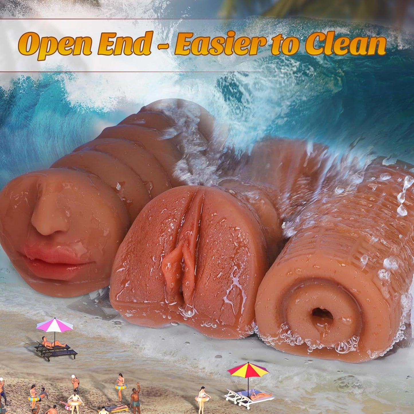 Juguete sexual masturbador masculino, 3pcs, tubos de bolsillo.