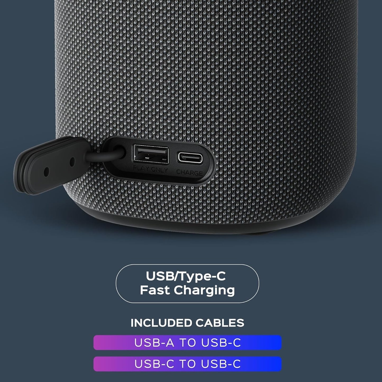 Altavoz HD-Energy Bluetooth inalámbrico, potente altavoz inalámbrico de 40 W con micrófono integrado,