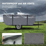 Funda plegable para caravana, impermeable, anti-UV, correas anti-viento.