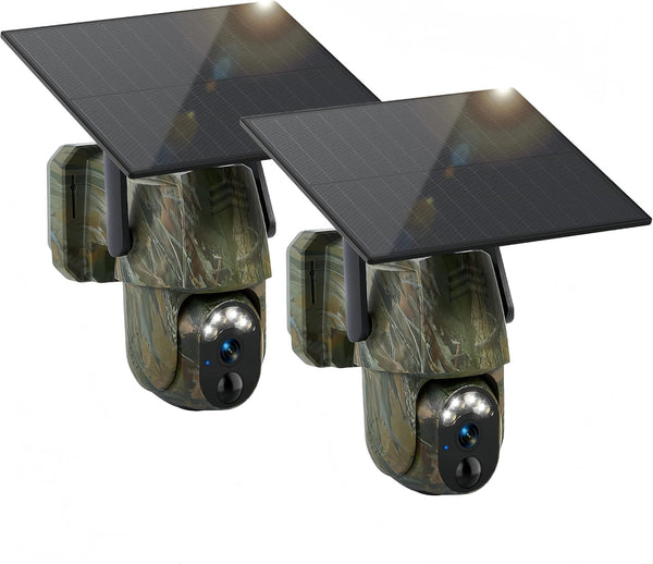 Cámaras de vigilancia 4G LTE, sin WiFi, alimentación solar 360°View