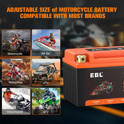 Batería EBL para motocicleta 12V 5Ah 60Wh 300A (USADO)