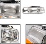 Faros transparentes cromadas para Silverado 00-06 Tahoe Suburban 1500 2500/99-02