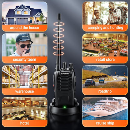 Walkie Talkies Arcshell Recargables 16 Canales UHF