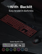 Combo De Mouse Inalámbrico Para Teclado Y Teclado Ergonómico Retroiluminado