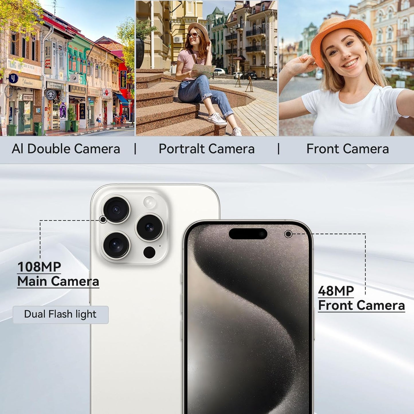 Celular con Android 13, 12G+512GB, desbloqueado, dual SIM. SUNSAMITO