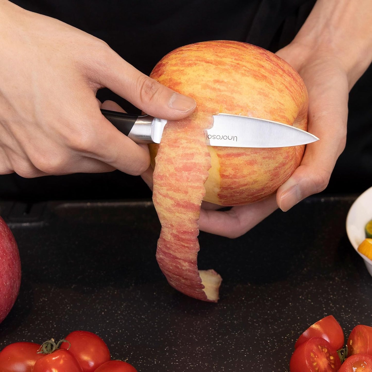 Linoroso, cuchillo de cocina de 3.5", acero al carbono aleman.(USADO)