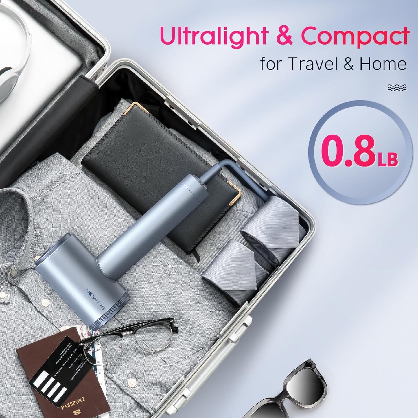 SKYMOON Secador de pelo iónico, secado rápido, ligero, alta velocidad.