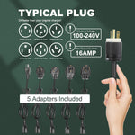 Max Green, Cargador Ev Nivel 2, Cinco Cables Adaptadores