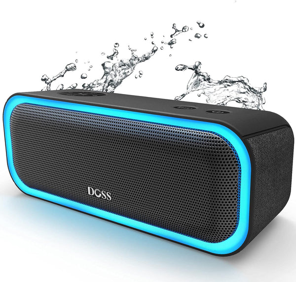 Altavoz Bluetooth, sonido estéreo, DOSS SoundBox Pro, IPX6 impermeable.