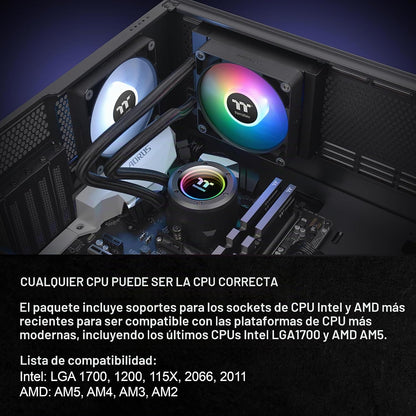 Enfriador Líquido Thermaltake para CPU Compatible LGA1700