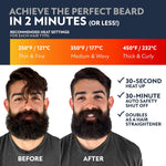 Alisador de barba y cabello Arkam para hombres, anti-quemaduras.