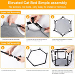 Cama elevada para perros o gatos pequeños, malla lavable y transpirable.