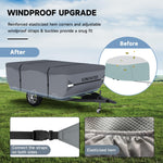Funda plegable para caravana, impermeable, anti-UV, correas anti-viento.