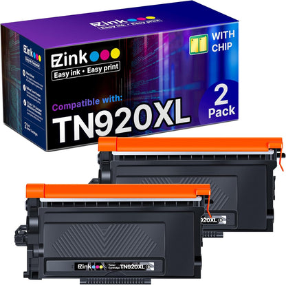 Cartuchos de tóner EZ Ink TN920XL, 2 Piezas, CAJA ABIERTA.