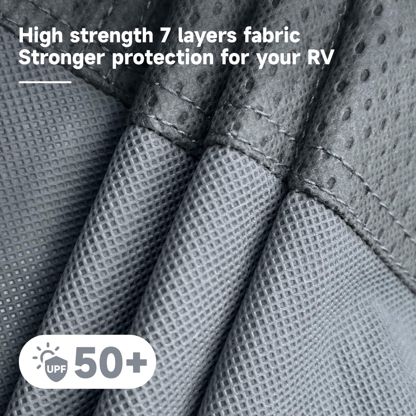 Funda plegable para caravana, impermeable, anti-UV, correas anti-viento.