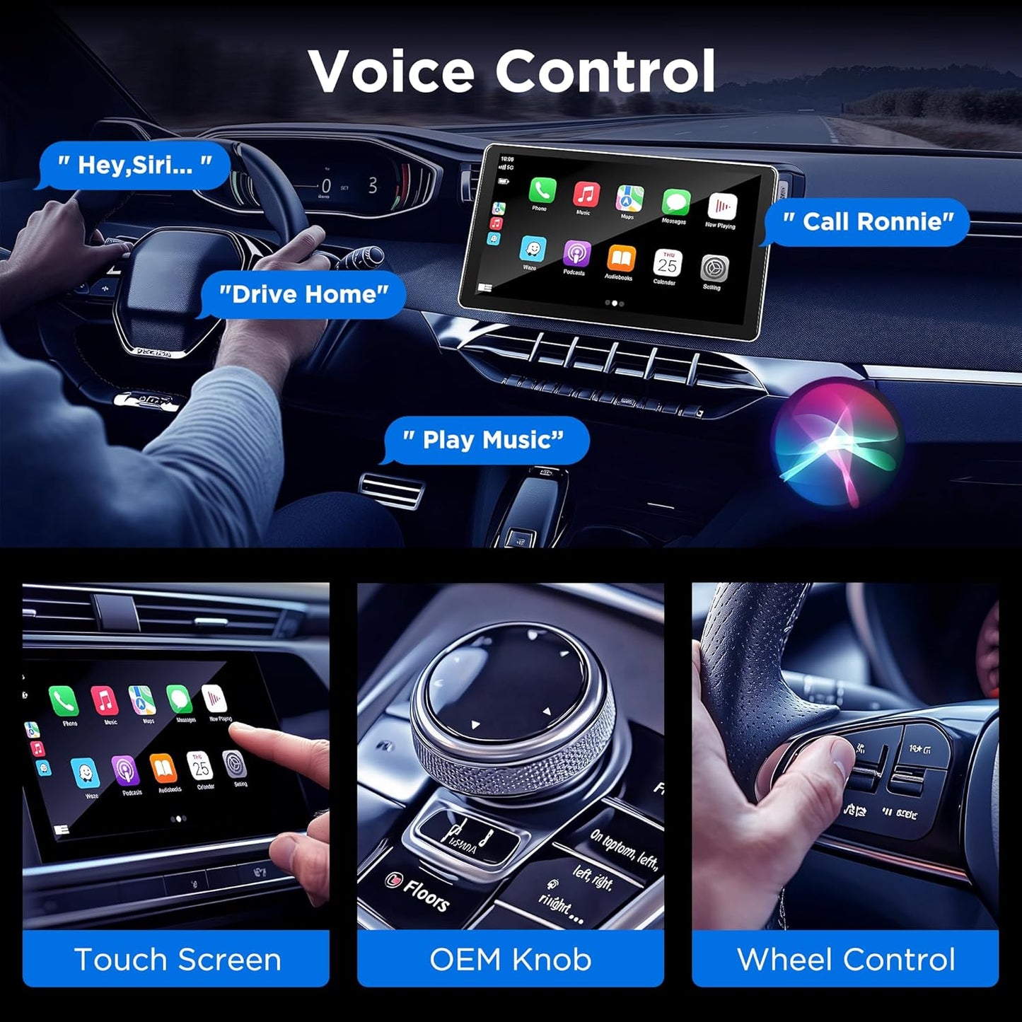 Adaptador inalámbrico CarPlay 2024,compatible con iPhone iOS 10+