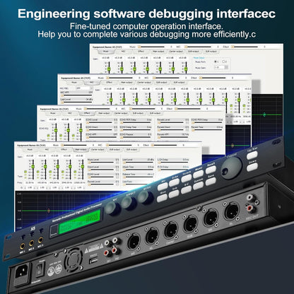 Procesador de audio digital profesional, Depusheng X5, Karaoke Mix.