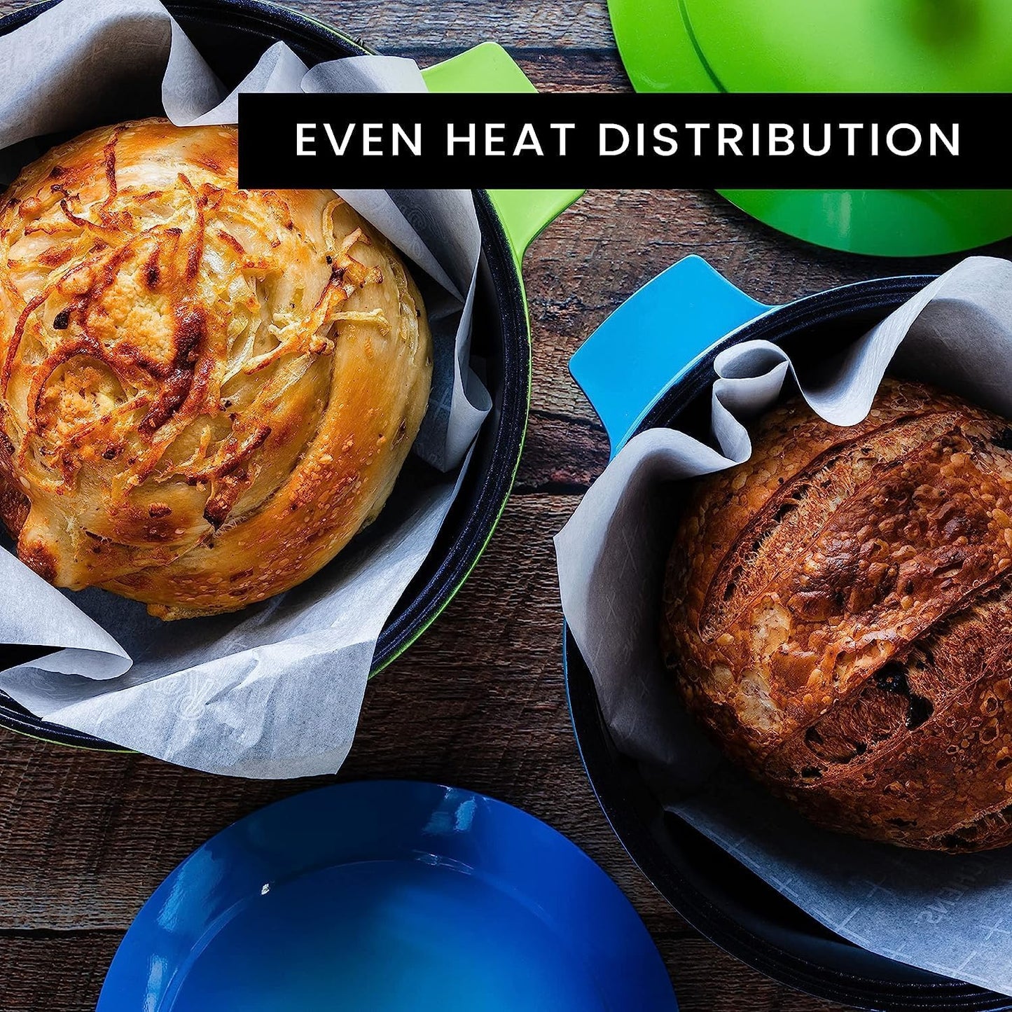 Olla de horno holandesa ligera de 4.7 cuartos con tapa, Granitestone