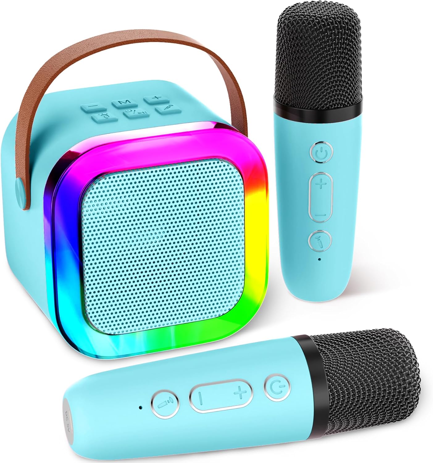 Aplsinvivi Mini altavoz para máquina de karaoke para niños.