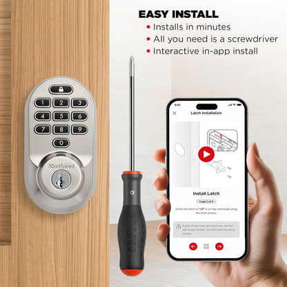 Cerradura inteligente Halo Wi-Fi, cerrojo de puerta de entrada USADO Kwikset