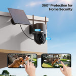 Cámara de seguridad inalámbrica, exterior, solar, WiFi (USADA).