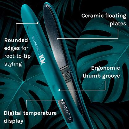 Plancha para Cabello Bio-Ionic 10X, Placas Sónicas Vibradoras 1"
