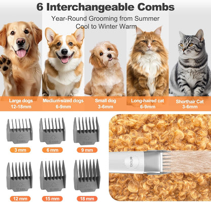 Kit Aseo Mascotas Aspiradora Grooming Afloia LM1 5 En 1