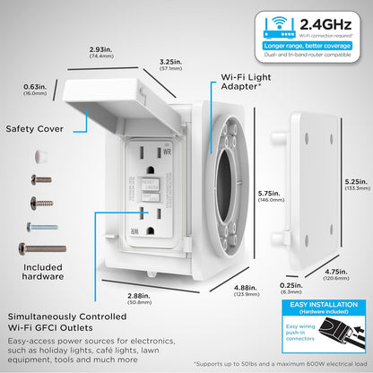 Adaptador Inteligente Exterior Enbrighten Smart Add Outlet GFCI WiFi