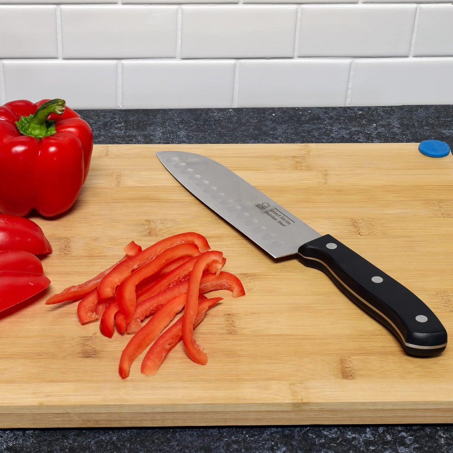 Chef Craft Select Santoku Cuchillo, hoja de 6 1/4 inch.