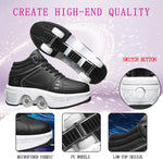 Patines Tipo Tenis Con Ruedas Ocultas Retráctiles EUR 38 25.3CM Negro