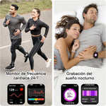 Reloj inteligente, pantalla HD 1.85", voz AI, + 100 modos deportivos.