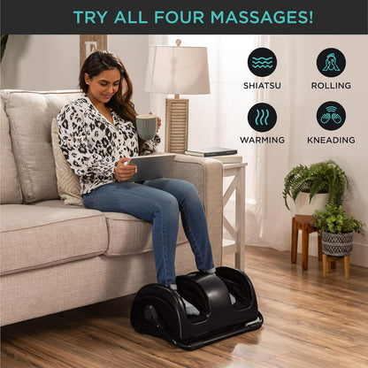 Masajeador de pies Shiatsu, BCP, amasamiento profundo (USADO) NEGRO