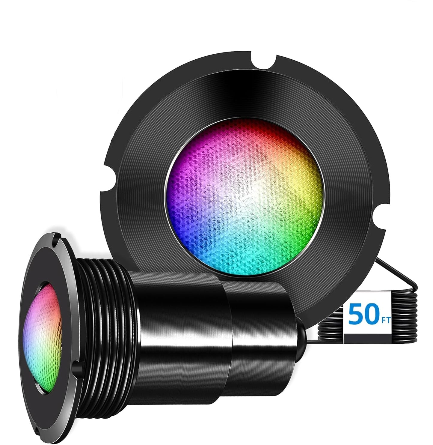 Luz LED de 1.5 pulgadas, para piscina, RGB, sin bordes.(USADA).