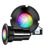 Luz LED de 1.5 pulgadas, para piscina, RGB, sin bordes.(USADA).