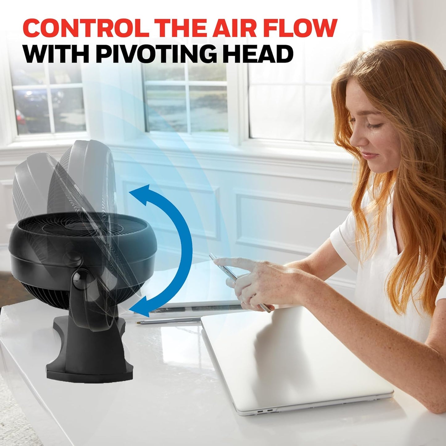 Honeywell HT-900 TurboForce,Ventilador de circulación de aire, color negro.