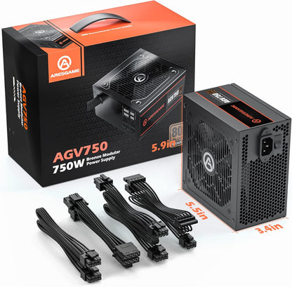 Fuente Poder ARESGAME AGV750 750W 80 Plus