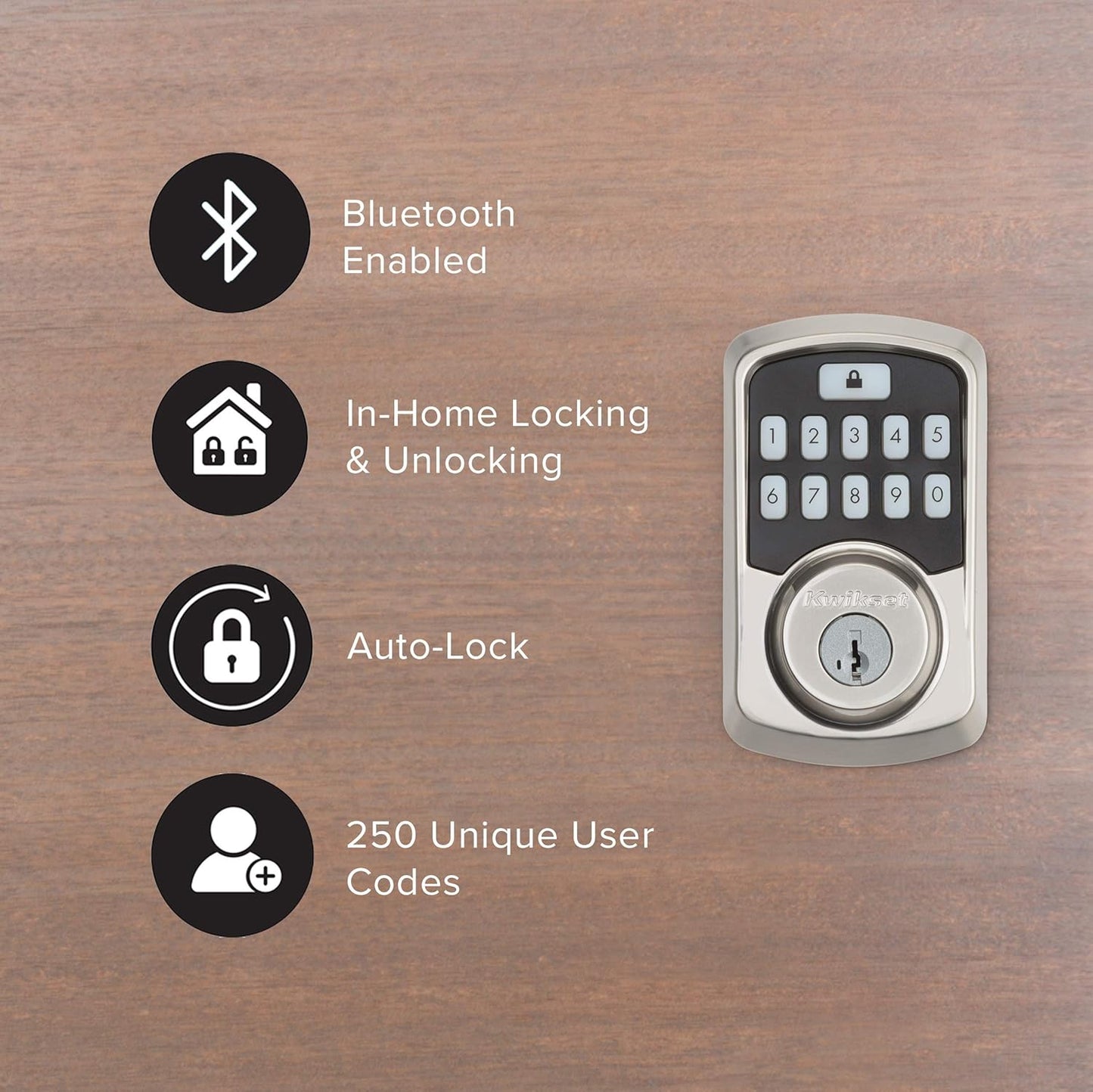 Cerradura inteligente con Teclado, Bluetooth Kwikset Aura (USADO)