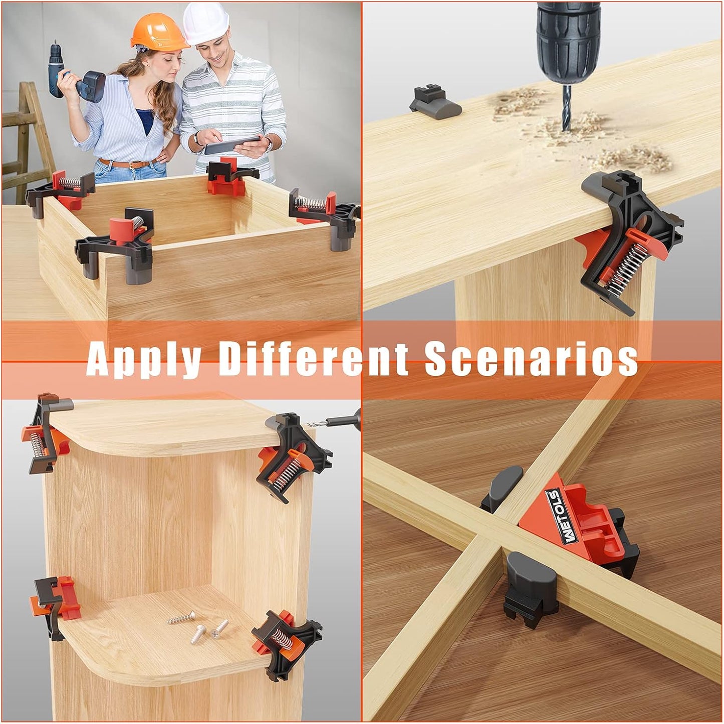 WETOLS Abrazaderas de esquina 4 piezas