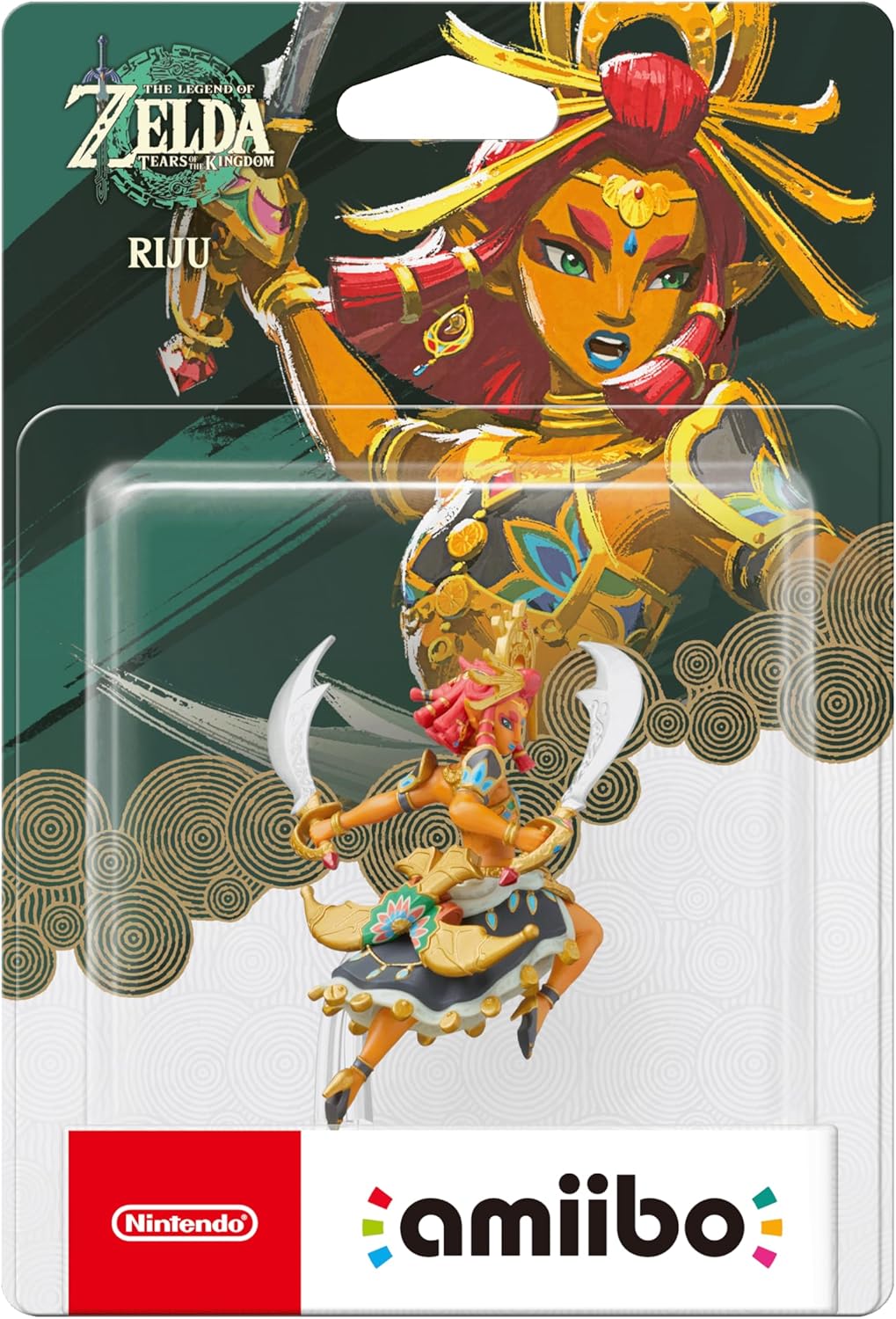 Figura de Riju de la serie la leyenda de Zelda, (DETALLE EMPAQUE)