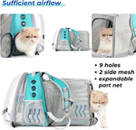 Mochila Transportadora Para Gatos, Lollimeow, Expandible USADO