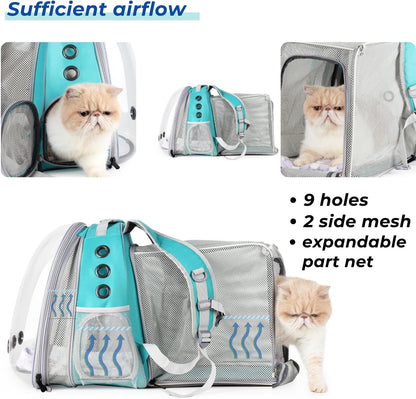 Mochila Transportadora Para Gatos, Lollimeow, Expandible USADO