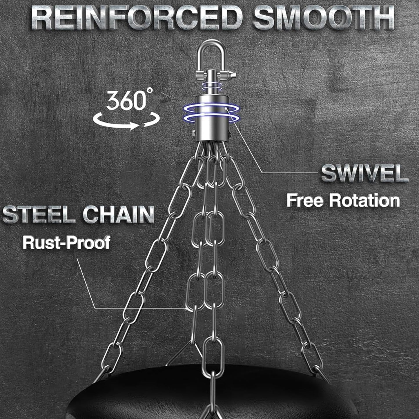 Saco de boxeo para adultos, bolsa de boxeo pesada de poliuretano Prorobust