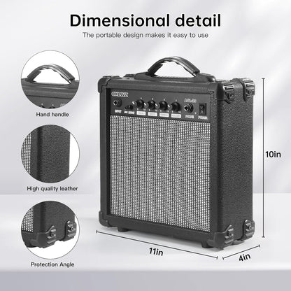 Amplificador de guitarra eléctrica de 20 W, portátil,(USADO).