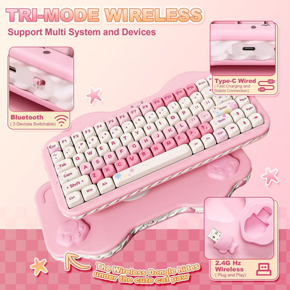 YUNZII C75 - Teclado Mecánico Inalámbrico Para Juegos.(USADO)