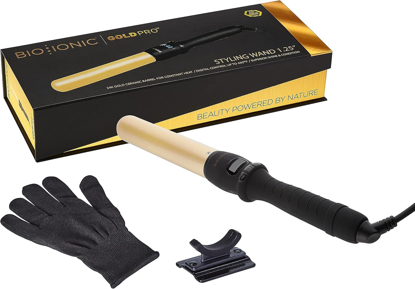 Rizador de pelo Gold Pro Styling Wand de Bio Ionic, 1".