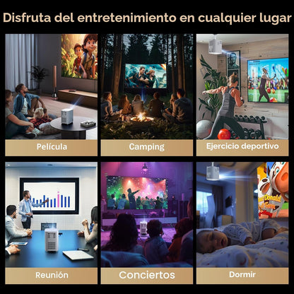Proyector WiFi Bluetooth 1080P 4K cine en casa